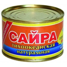 Рыбные консервы Сайра тихоокеанская натуральная ДМ б.№6 250гр/48/ТМ ЮМРФ
