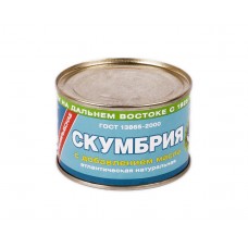 Рыбные консервы Скумбрия ДВ нат.с ДМ б.№6 250гр/48/ТМ ЮМРФ