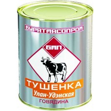Консервы мясные тушеные Тушенка "Улан-Удэнская" из говядины 340гр /30/ СТО