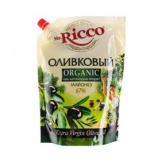 Майонез Mr.Ricco 67% "Оливковый" Extra  Virgin Organic дой-пак 0,750кг (6)