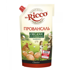 Майонез Mr.Ricco 67% "Провансаль" Organic дой-пак 0,375кг (12)