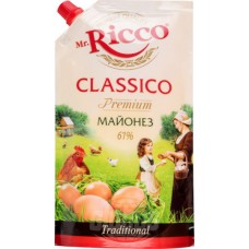 Майонез Mr.Ricco "Classico" 61% дой-пак 0,750 кг (6)