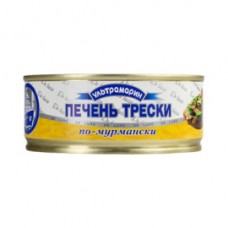 Рыбные консервы УМ Печень трески по-мурмански 240гр./48 шт
