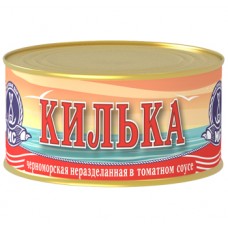 Рыбные консервы МС Килька нераздел. в томатном соусе Морское Содружество 240/48
