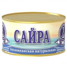 Рыбные консервы МС Сайра  натур. 240 гр./48 шт.